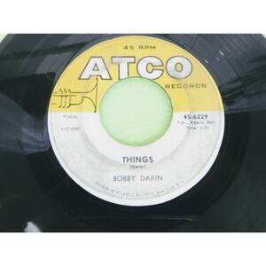 Bobby Darin - Jailer Bring Me Water / Things - Atco 45rpm Vinyl Record Single 7"